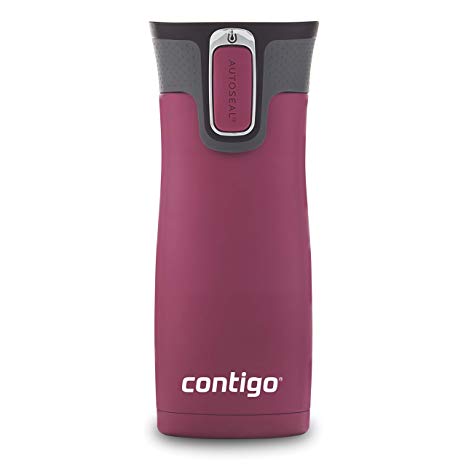 Contigo 2063325 AUTOSEAL West Loop Vacuum-Insulated Stainless Steel Travel Mug, 16 oz, Passion Fruit