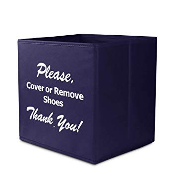 Shoe Covers Box, Opret Foldable Shoe Covers Holder Bootie Box Disposable Shoe Covers Box for Realtors and Open House(Blue)