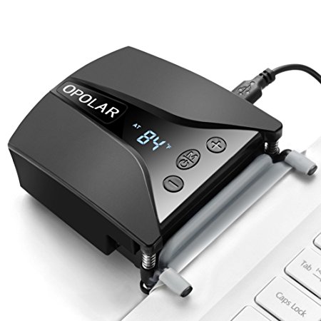 OPOLAR Portable Laptop Fan Cooler with Two Temperature Mode Display ,Rapid Cooling, Auto-Temp Detection, Two-Way Installation, 13 Wind Speed(2600-5000 RPM), Unique Clamp Design, Compatible with Notebo