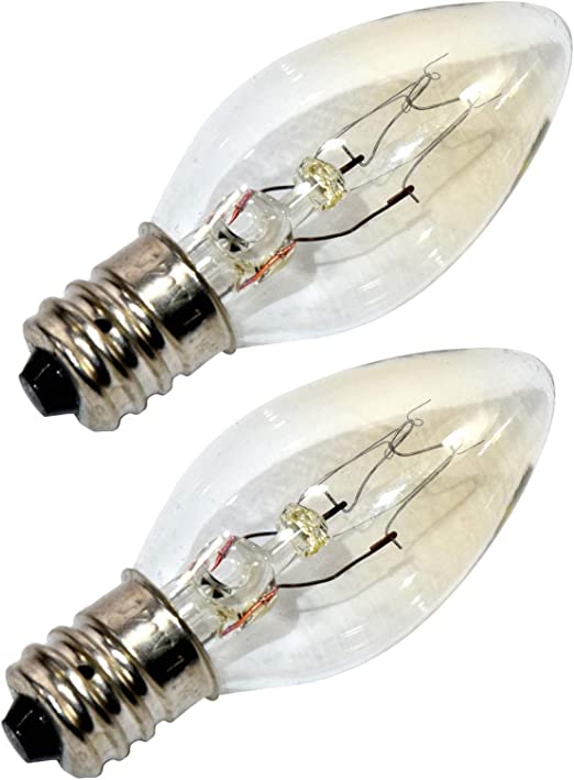 HQRP 2-Pack E12 15W 120V Light Bulbs Compatible with Night Light Plug-in Warmers/Pluggable Fragrance Warmers