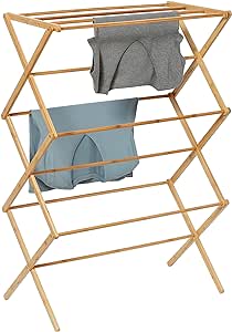 Honey Can Do Collapsible Clothes Drying Rack, Bamboo DRY-09508 Natural