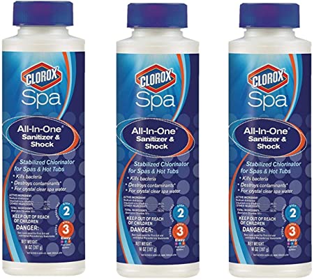 CLOROX Pool&Spa 23014CSP All-in-One Sanitizer, Blue, Pack of 3