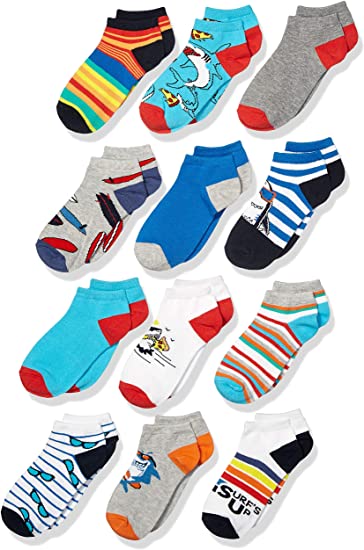 Amazon Brand - Spotted Zebra Boys' Cotton Ankle Socks