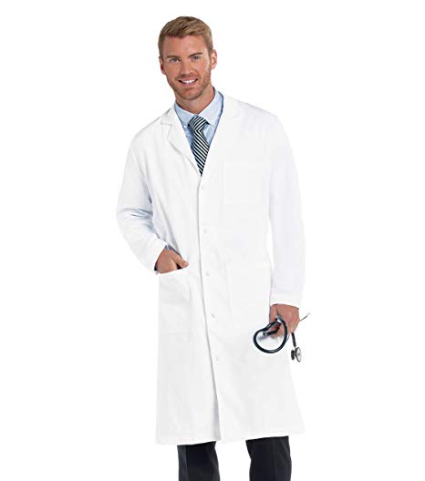 Landau Men's Professional Full Length 3 Pocket Medical Workwear Lab Coat