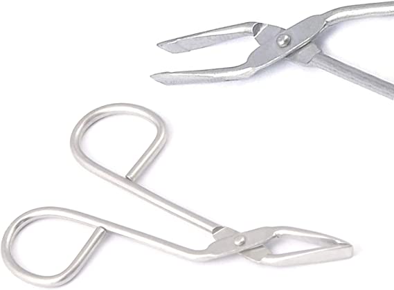 DDP Professional Stainless Steel Scissors Shaped Slant Tip Tweezer Clip 'Eyebrow