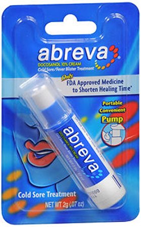 Abreva Cold Sore/Fever Blister Treatment, Pump 0.07 oz (2 g)