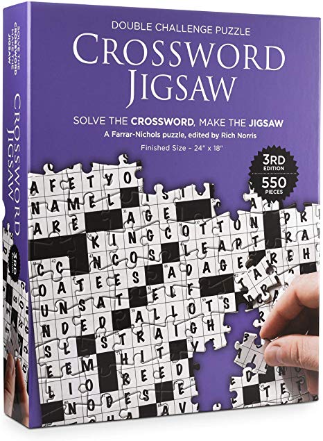 Crossword Jigsaw Puzzle 3rd Edition - 550 Piece 2-in-1 Puzzle Game for Adults
