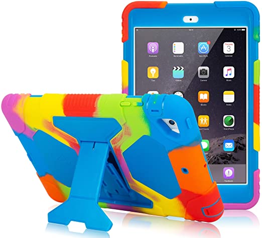 iPad Mini Case, iPad Mini 2 Case, iPad Mini 3 Kids Case (Rainbow Blue)