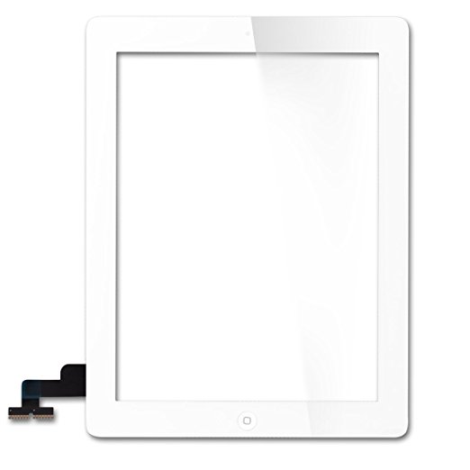 Replacement Digitizer Touch Screen Front Glass with Home Button  Tools & Adhesive For Apple iPad2(White)