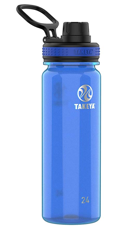 Takeya 50263 Tritan Sports Water Bottle with Spout Lid, 24 oz, Royal