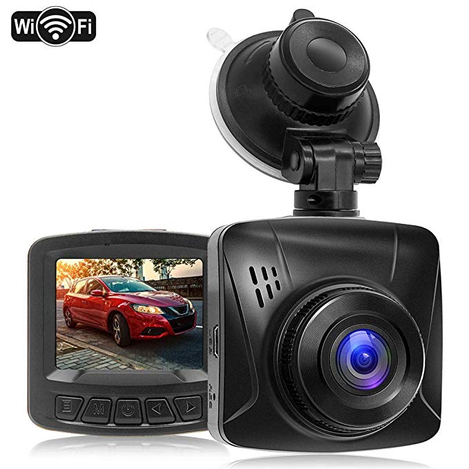 Dash Cam 1080P FHD WiFi Car Dash Camera Dashcams for Cars,170° Wide Angle,2.0" LCD,WDR,Dedicated App,Super Night Vision,Emergency Lock,Loop Recording,Parking Mode
