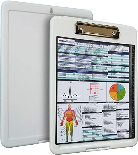 Premium Medical Storage Clipboard with Quick Medical Reference Sheet - Clipboard for Doctors, Medical Students, Physician Assistants, and Nurse Practitioners