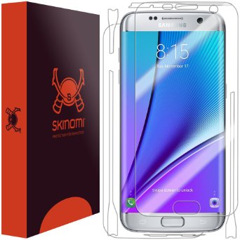 Galaxy S7 Edge Screen Protector Full Coverage Full Body Skin Skinomi TechSkin - Lifetime Warranty  Front and Back HD Clear Film  Ultra High Definition and Anti-Bubble Shield