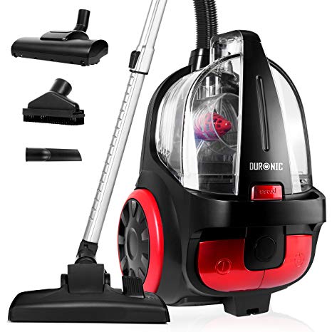 Duronic Vacuum Cleaner VC5010 Electric Bagless Sweeper | Energy Class A  | 500W | Cyclonic | Cylinder | Carpet and Hard Floor Cleaner
