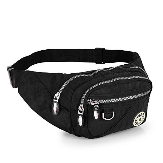Vbiger Chest Pack Multi-function Waterproof Waist Bag Messenger Sling Bag