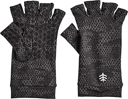 Coolibar UPF 50  Men's Women's Ouray UV Fingerless Sun Gloves - Sun Protective