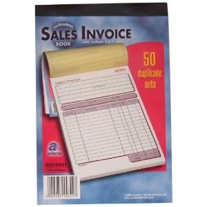 Adams Sales Invoice Book, Carbonless. DCU5841