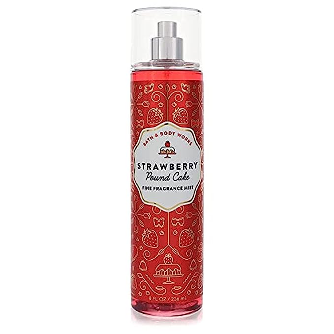 Bath and Body Works STRAWBERRY POUND CAKE Fine Fragrance Mist 8 Fluid Ounce