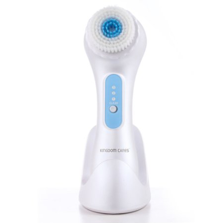 KINGDOMCARES Ultrasonic Waterproof Facial Cleansing Brush Rechargeable Skin Cleansing Microdermabrasion Scrub Deep Cleaning Scrubbing Exfoliator Face Brush with 3 Speeding Setting 2 Attachable Brush