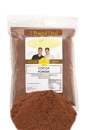 Cocoa Powder by Gerbs - 2 LBS - Top 10 Food Allergen Free & NON GMO -Product of Canada-Vegan&Kosher