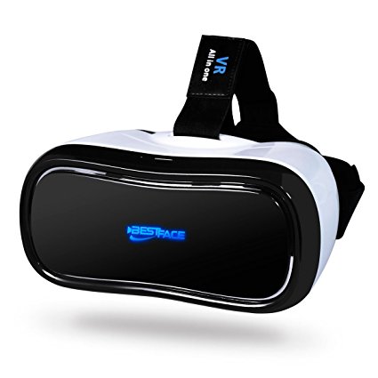 BestFace 3D VR Headset Virtual Reality Glasses Box WiFi 2.4G Bluetooth for PC Movie and Games HDMI 1080P 360 Viewing Immersive Video Headset Supports TF Card All in One and NO PHONE NEEDED