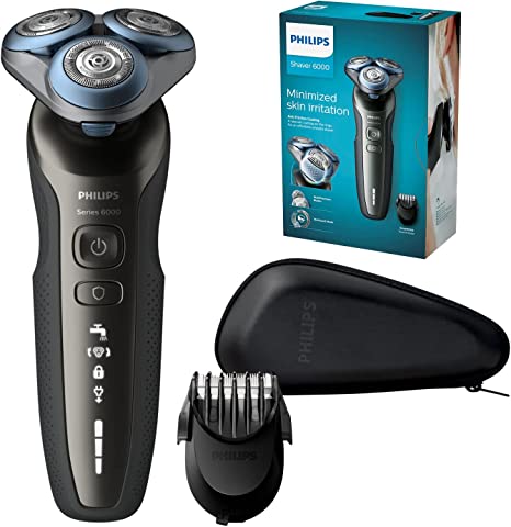 Philips Series 6000 S6640/44 Electric Wet and Dry Razor with MultiPrecision Cutting System SmartClick Beard Styler