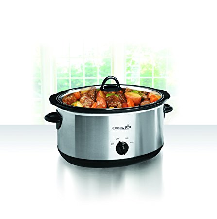 Crockpot SCV803-SS 8 quart Manual Slow Cooker with 16 oz Little Dipper Food Warmer, Stainless Steel