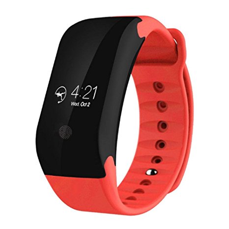 Kobwa X7 IP67 Waterproof Pedometer Heart Rate Monitor Fitness Tracker Watch,Wireless Smart Bluetooth Sport Activity Smart Band Wristband Bracelet with Sleep Testing Calls Vibration Remind