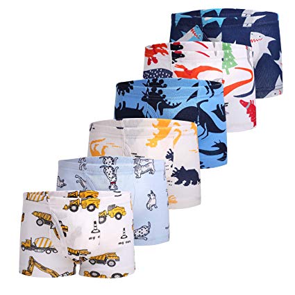 Taxzode Little Boys Soft Cotton Briefs Dinosaur Truck Shark Baby Toddler Kids Underwear 6/8/9 Pack …