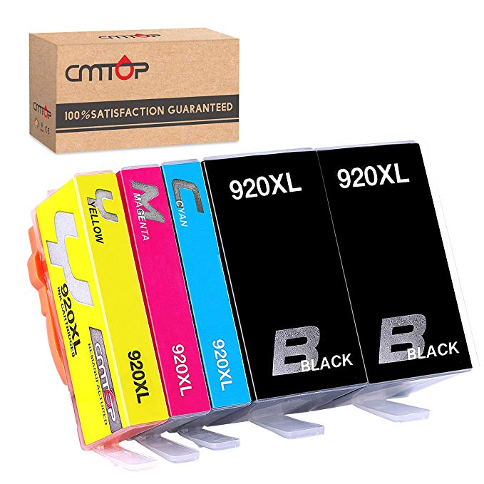 CMTOP Replacement for HP 920XL 920 XL Ink Cartridges, Compatible with HP Officejet 6500A 6500A Plus 6500 7500A 7000 6000 7500 Printers (2BK, 1C, 1M, 1Y)