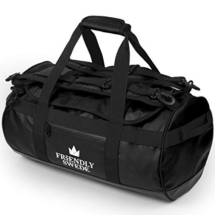 The Friendly Swede Duffel bag with Backpack Straps for Gym, Travel and Sports - SANDHAMN Duffle Waterproof Material