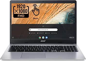 2020 Acer Chromebook 315 15.6" Full HD 1080p IPS Touchscreen Laptop PC, Intel Celeron N4020 Dual-Core Processor, 4GB DDR4 RAM, 64GB eMMC, Webcam, WiFi, 12 Hrs Battery Life, Chrome OS, Platinum Gray