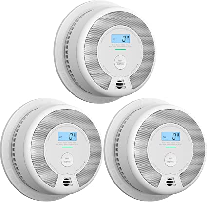 X-Sense 10-Year Battery Combination Smoke & Carbon Monoxide Alarm Detector with LCD Display, Auto Check & Silence Button, SC07, Pack of 3