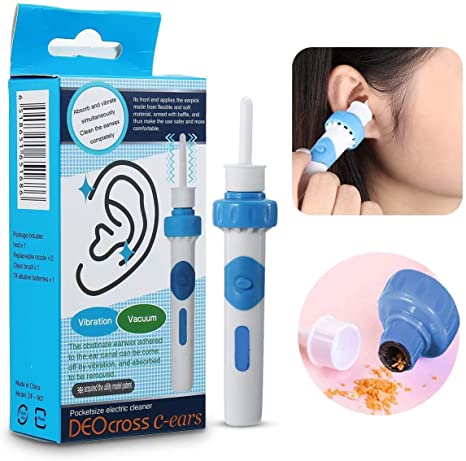 Ear Wax Remover Ear Wax Cleaners Earwax Removal Kit Earwax Removal Cleaning Tools, Compact Ear Cleaning Kit for Kids and Adults, Safe & Soft Earwax Remover Tools with 2 Replaceable Ear Tips