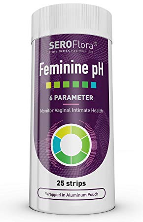 Feminine Vaginal pH Test Strips by Seroflora - Monitor Vaginal Intimate Health - Accurate and Easy to Use - 25 pH Strips Paper Wrapped in an Aluminum Pouch for Freshness
