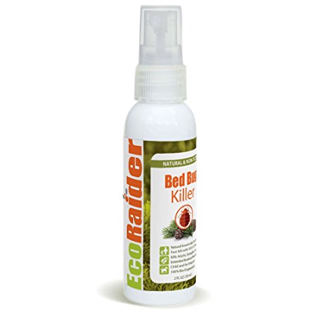 Bed Bug Killer by EcoRaider Travel/Personal Size, 100% Fast Kill and Extended Protection, Plant Based Non-toxic Formula