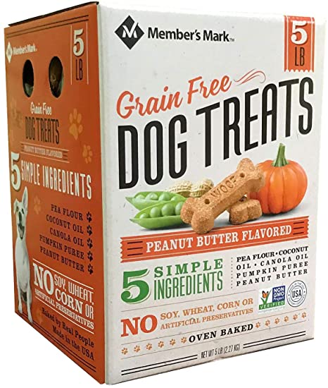 Member's Mark Grain Free Dog Treats, Peanut Butter Flavored (5 lb.) pack of 2