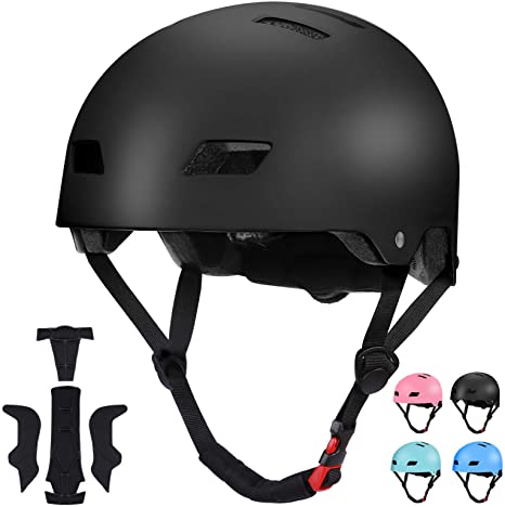 SKL Kids Skateboard Helmet, Bike Helmet for 8-12 Years Old, Adjustable Helmet, Impact Resistance Lightweight Helmet for Skating Cycling Scooter Skateboarding Inline Skating Longboard Boys Girls