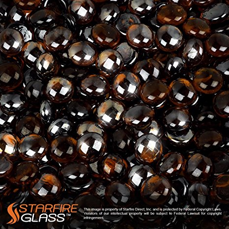Starfire Glass® 10-Pound Fire Glass "Fire-Drops" 1/2-Inch Copper Reflective