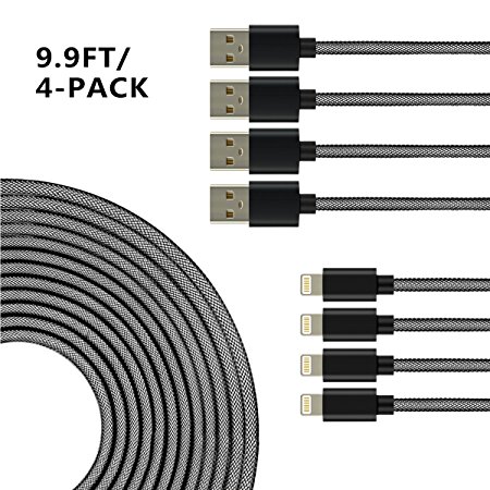 4PACK-10FEET, originAIM Lightning USB Charging Cable High Speed Sync Data Cord Cables