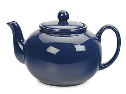 RSVP Blue 6 cup Stoneware Chai Teapot