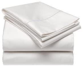 Solid White 300 Thread Count Twin size Sheet Set 100 % Cotton 4pc Bed Sheet set (Deep Pocket) By sheetsnthings