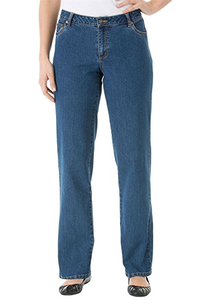 Women's Plus Size Tall Straight Leg Stretch Jean