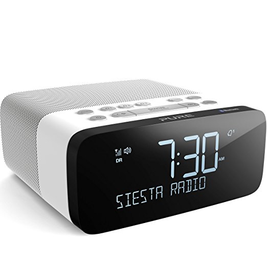 Pure Siesta Rise S DAB /FM Alarm Clock Radio with Bluetooth/USB Mobile Charging - Polar