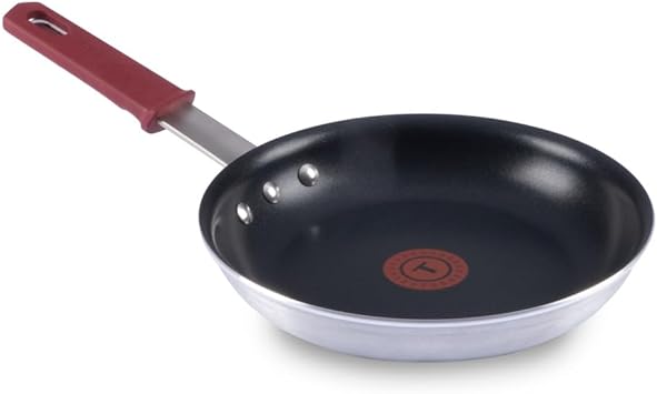 T-fal Professional VX3 Brushed Aluminum with Stainless Steel Handle Fry Pan 8.5 inch, Removable Silicone Handle Sleeve, Cookware, Pots and Pans