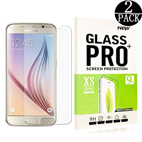 Samsung Galaxy S7 Screen Protector, Linboll [2 Pack] Tempered Ballistic Glass, Premium Protect Flim / Skin / Cover - 9H Hardness, Crystal / HD Clear, Bubble Free, High Sensitivity, Ultra Thin