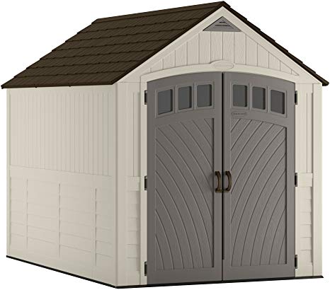 Suncast BMS8025 Covington 481 cu. ft. Resin Storage Shed, Vanilla