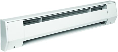 KING 6K2415BW K Series Baseboard Heater, 6' / 1500-1125W / 240-208V, Bright White