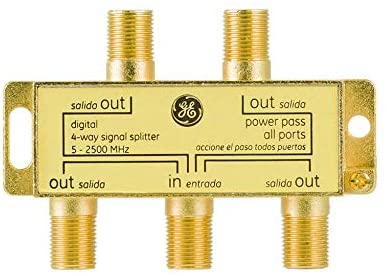 GE 87625 4-Way 5Mhz to 2.3Ghz Digital Splitter