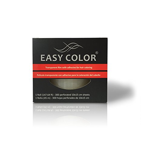 ProStylingTools® Easy Color Transparent Film with Adhesive for Hair Coloring, Highlights, Balayage & More